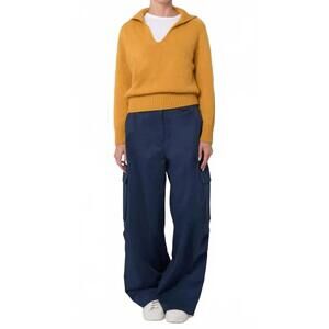 NEW PHOEBE JON sylvia sailor collar sweater in mustard